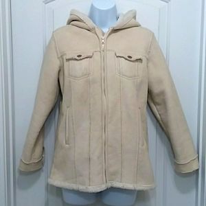Kids GAP Faux Suede Hooded Coat